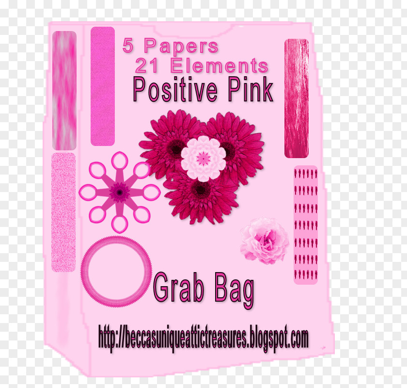 Grab Bag Pink M Font PNG