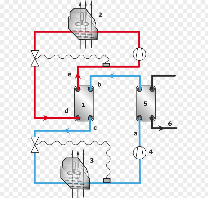 Refrigerator Diagram Heat Pump And Refrigeration Cycle System Schematic PNG