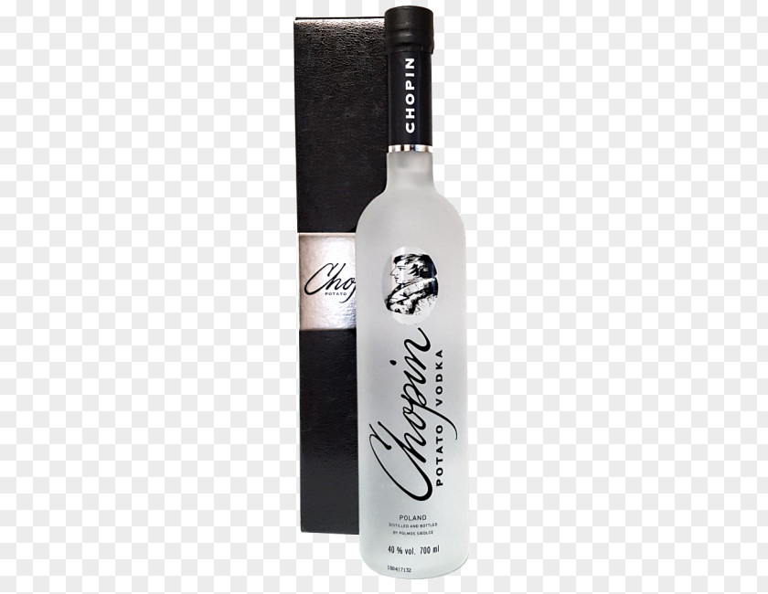 Vodka Liqueur Chopin Glass Bottle PNG