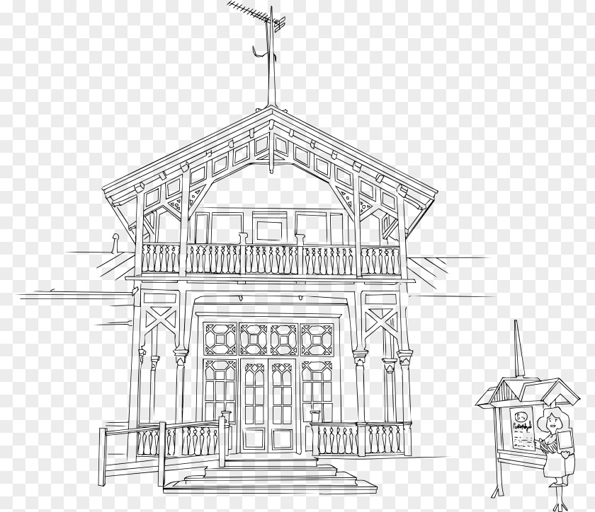 Building Facade Drawing Restaurant PNG