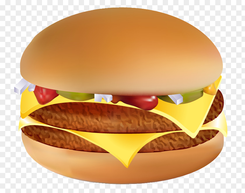 Fast Food Hamburger Cheeseburger French Fries Cheese PNG