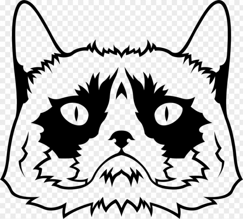 Grumpy Cat Stickers Whiskers Kitten Domestic Short-haired Tabby Clip Art PNG
