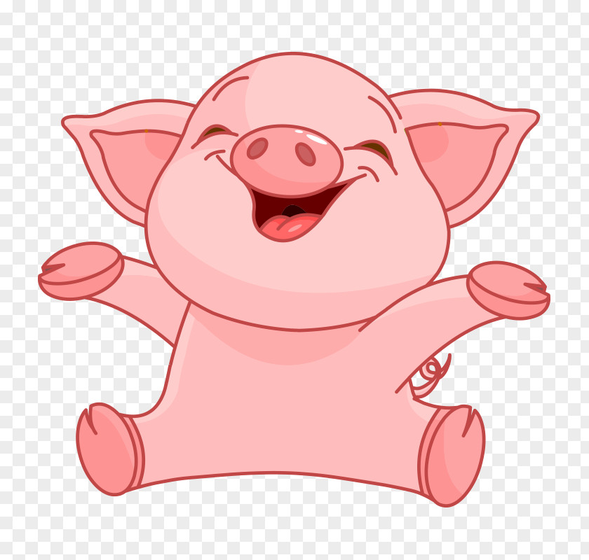 Little Pig Domestic Piglet Vector Graphics Stock Illustration PNG