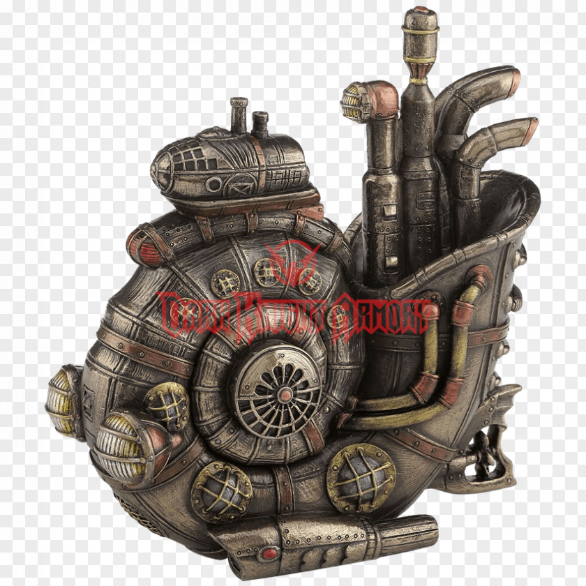 Steampunk Statue Fantasy Figurine Metal PNG