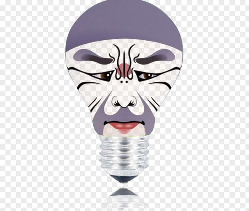 Bulb Creative Peking Opera Sealless White Han PNG