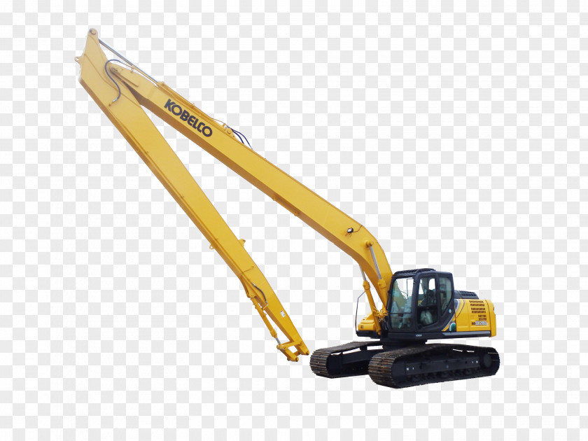Excavator Crane Long Reach Compact Heavy Machinery PNG