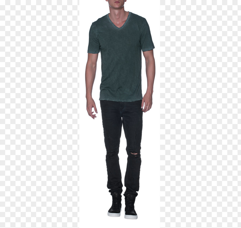 Jeans Long-sleeved T-shirt Shoulder PNG