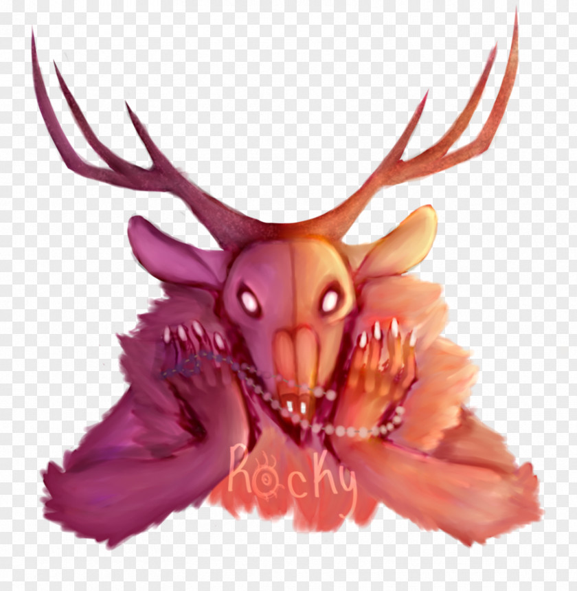 Pink M Antler Character Fiction PNG