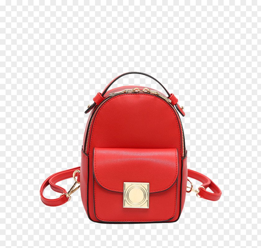 Red Backpack Handbag Leather Messenger Bags Strap PNG