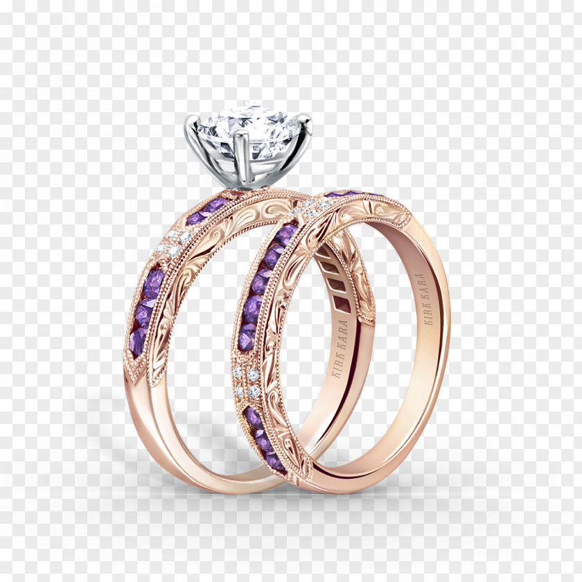Wedding Ring Engagement Amethyst Diamond PNG