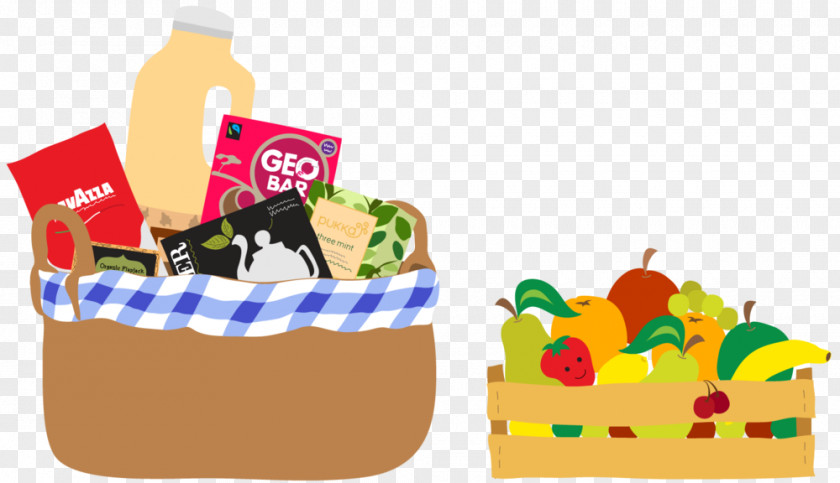 Design Cartoon Food Gift Baskets Clip Art PNG