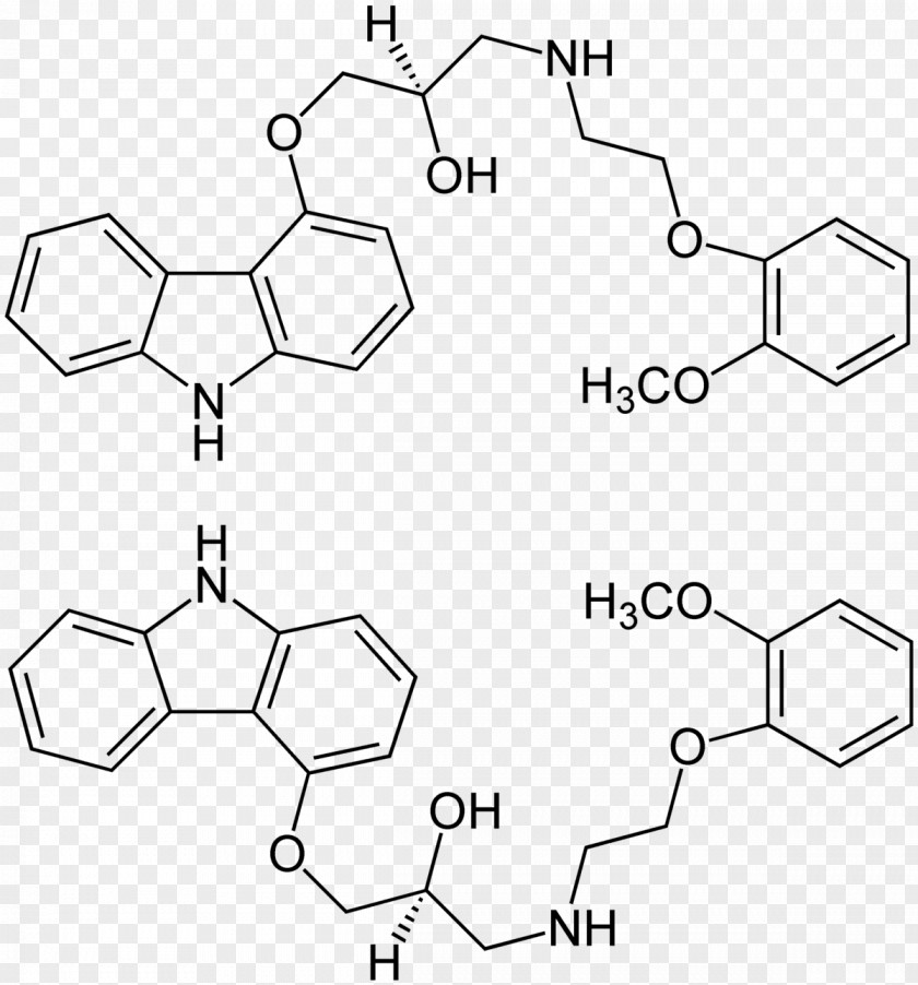 Dot Formula Carvedilol Beta Blocker Active Ingredient Pharmaceutical Drug Enantiomer PNG