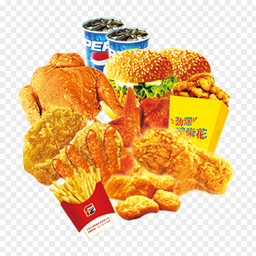 Fast Food Family Bucket Take-out Fried Chicken Poster French Fries PNG