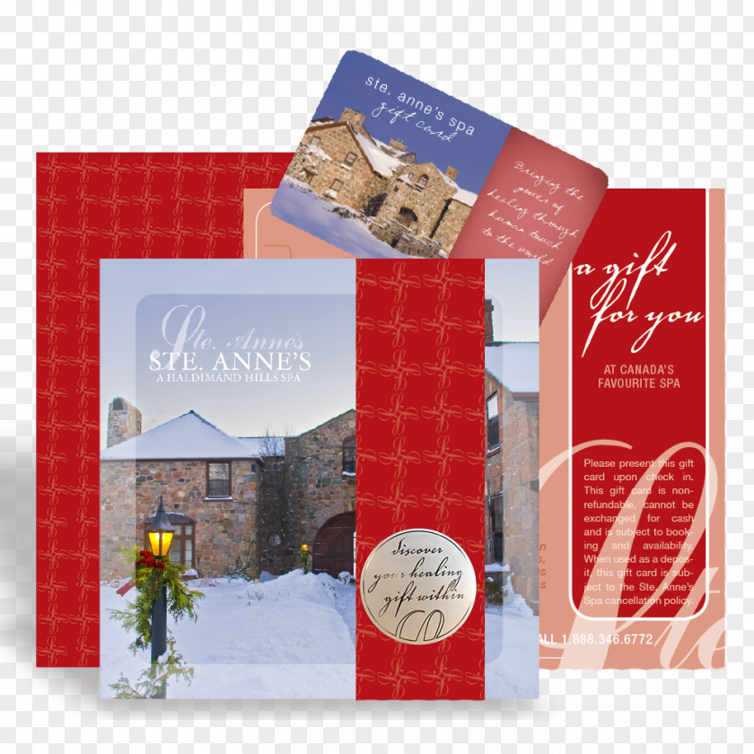 Gift Card Ste. Anne's Spa Greeting & Note Cards PNG