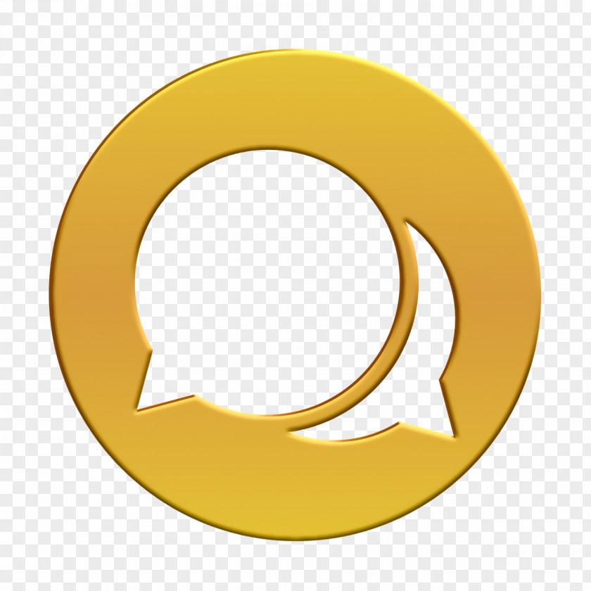 Symbol Yellow Speech Bubble Icon Multimedia Chat PNG