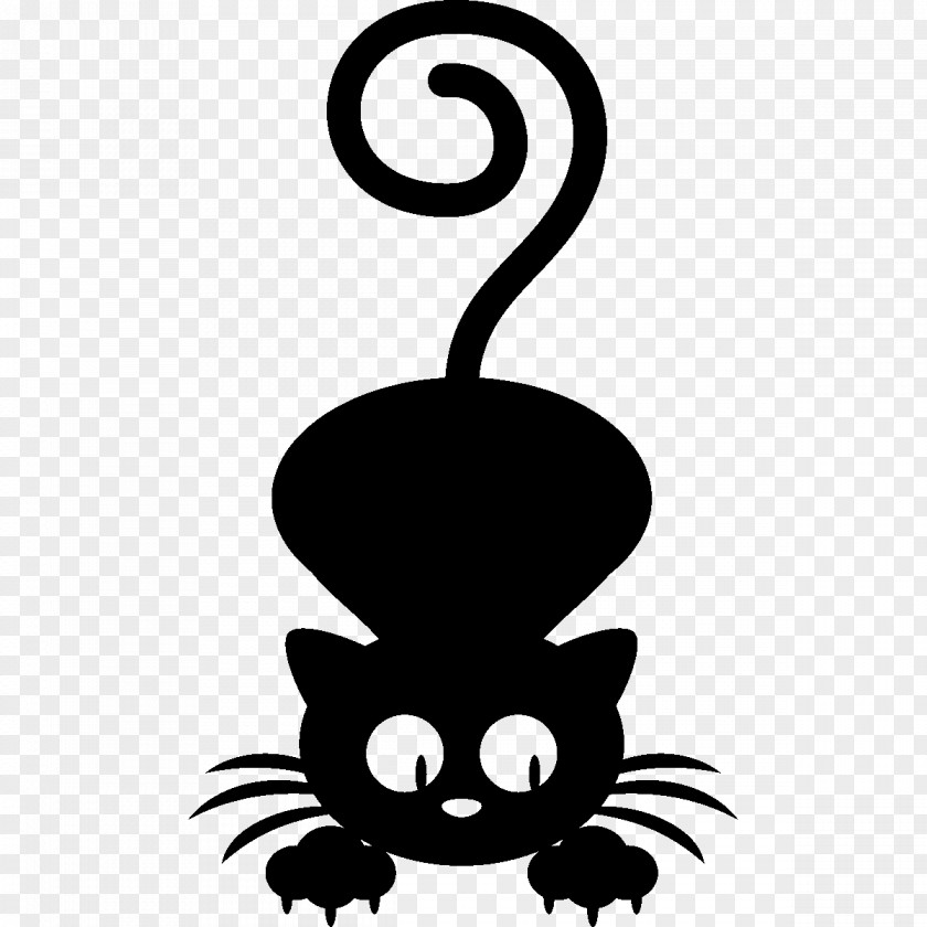 Cat Black Kitten Stencil Drawing PNG
