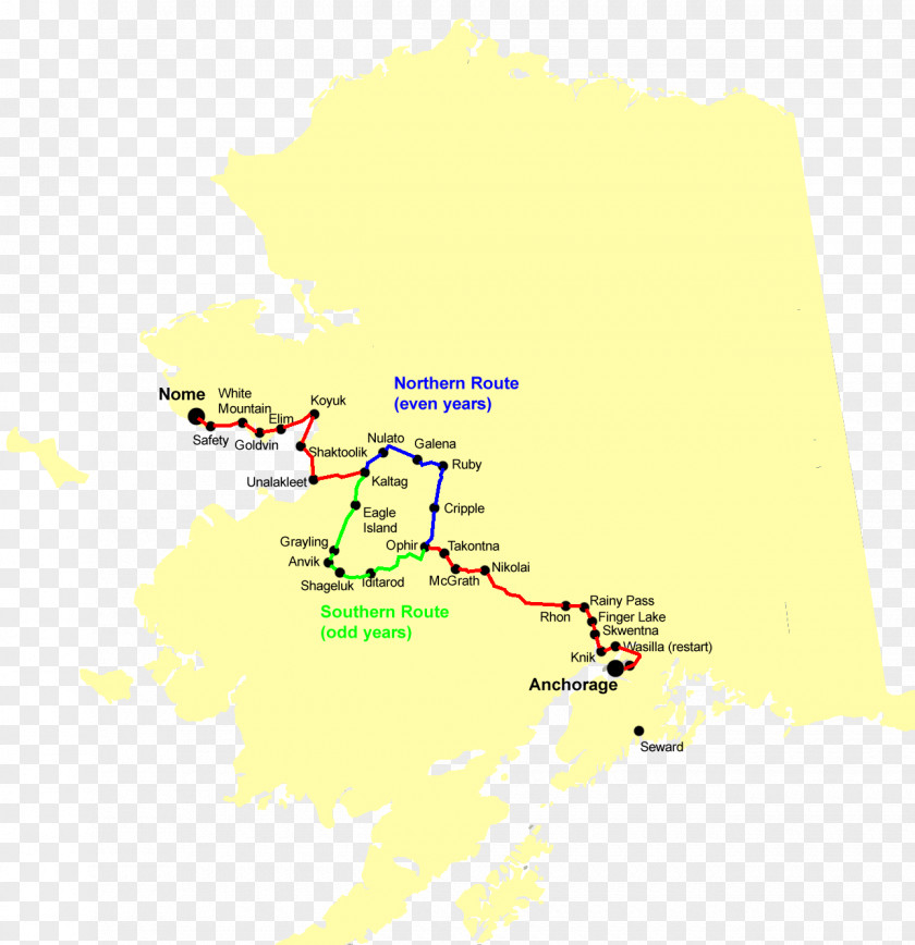 Route Nome Iditarod Trail 2014 Sled Dog Mushing PNG
