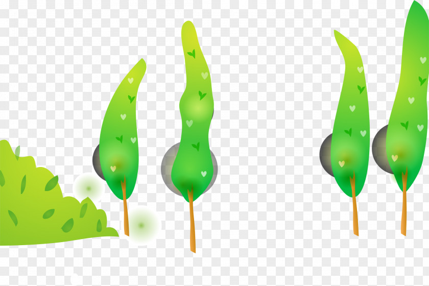 Hand-painted Abstract Trees Tree Illustration PNG