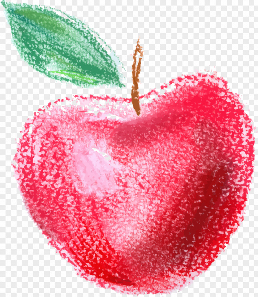 Hand Painted Red Apple Little PNG
