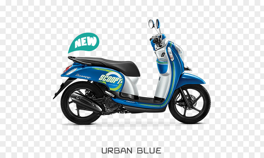 Honda Scoopy Motorcycle Blue White PNG