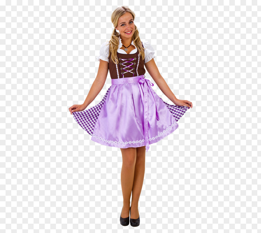 Purple Costume Tyrol Dirndl Skirt PNG