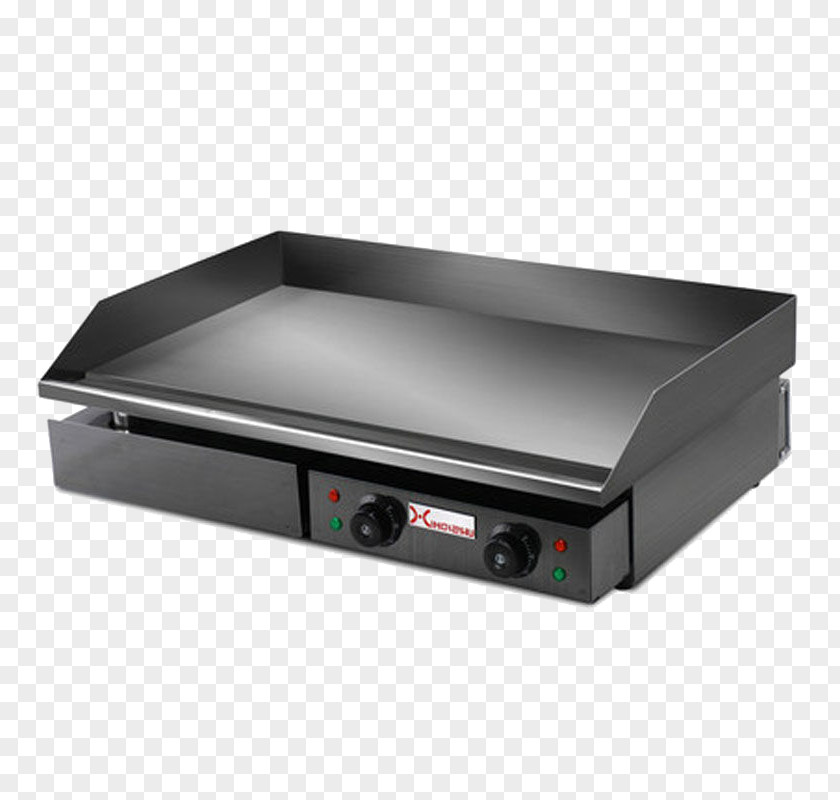 Black Grill Machine Teppanyaki Dorayaki Frying Squid As Food PNG