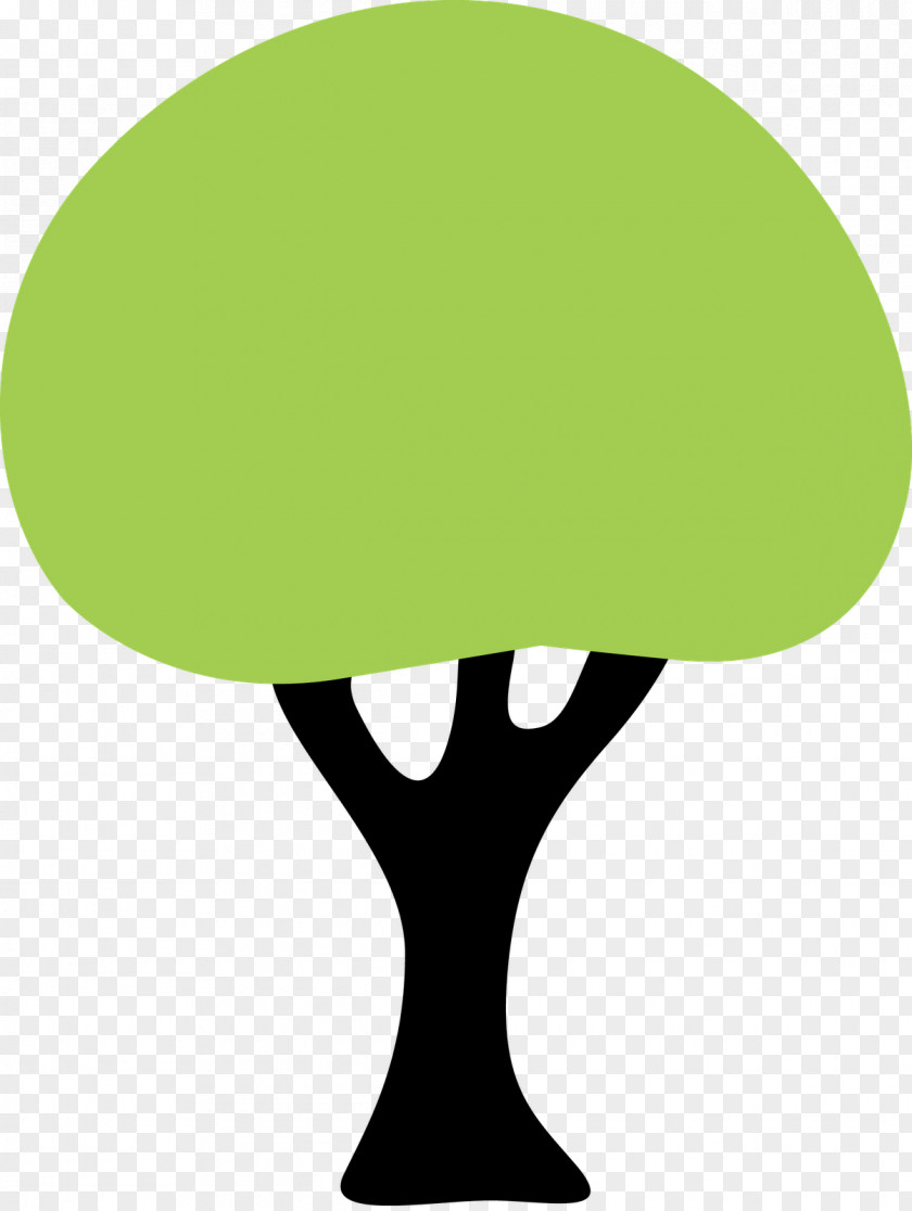 Hand-paint Tree Cartoon Clip Art PNG