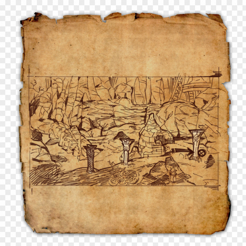 Old Map The Elder Scrolls Online Treasure Hunting PNG