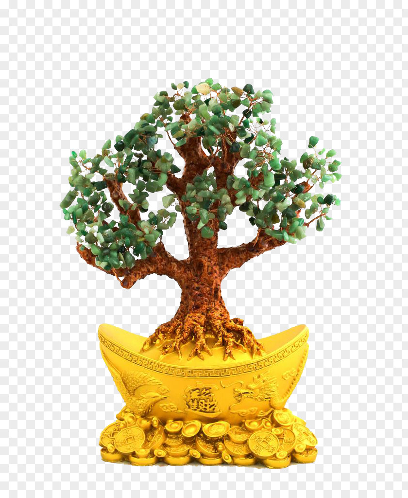 Lucky Tree Bonsai Free Pull Jewelry Flowerpot PNG