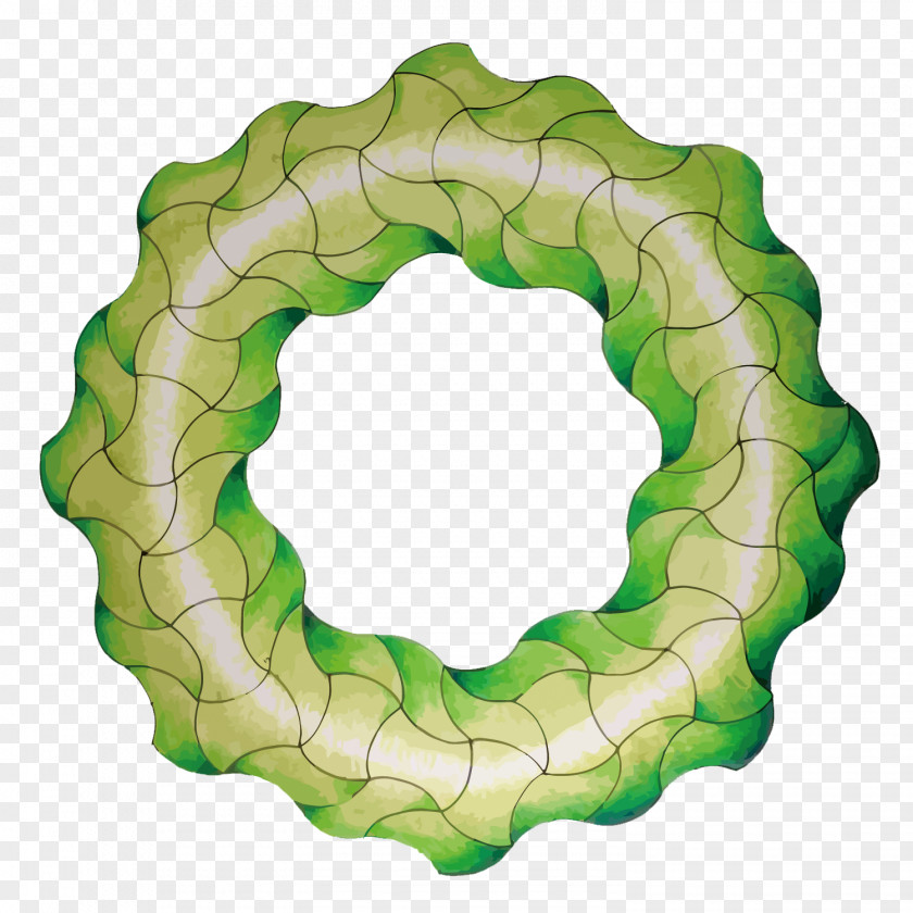 Vector Green Curve Ring Euclidean Bag PNG