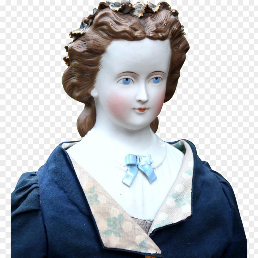 Doll Parian Ware Bisque Porcelain PNG