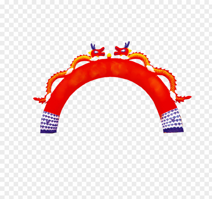 Panlong Column Hangzhou Performance Inflatable Arch PNG