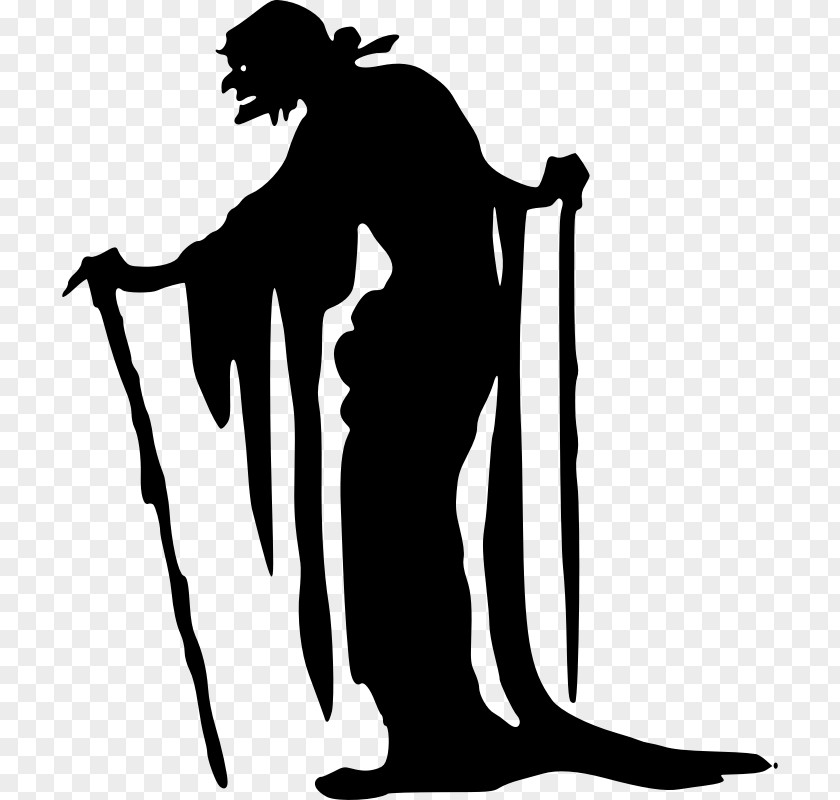 Silhouette Hag Witchcraft Clip Art PNG