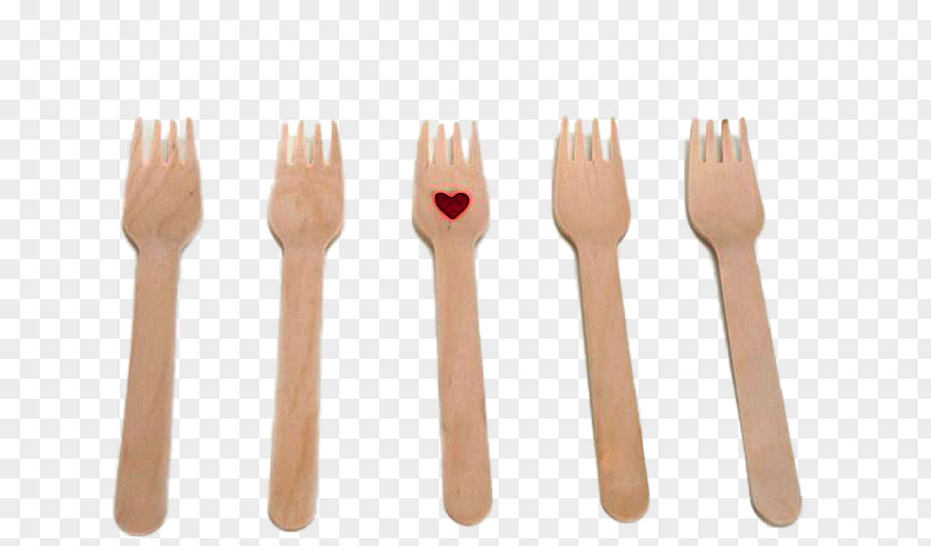 Five Wooden Fork Creative Love Buckle Free Spoon Google Images PNG