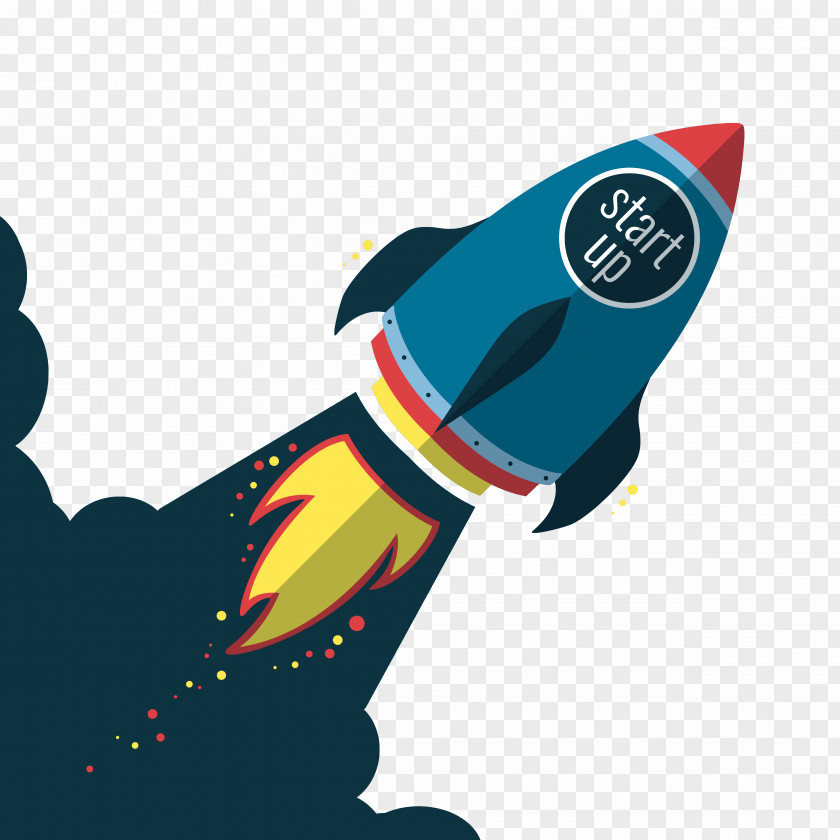 Logo Rocket Unicorn Cartoon PNG