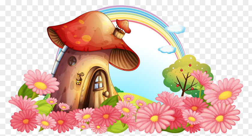 Mushroom Small House Cartoon Royalty-free Fantasy Clip Art PNG