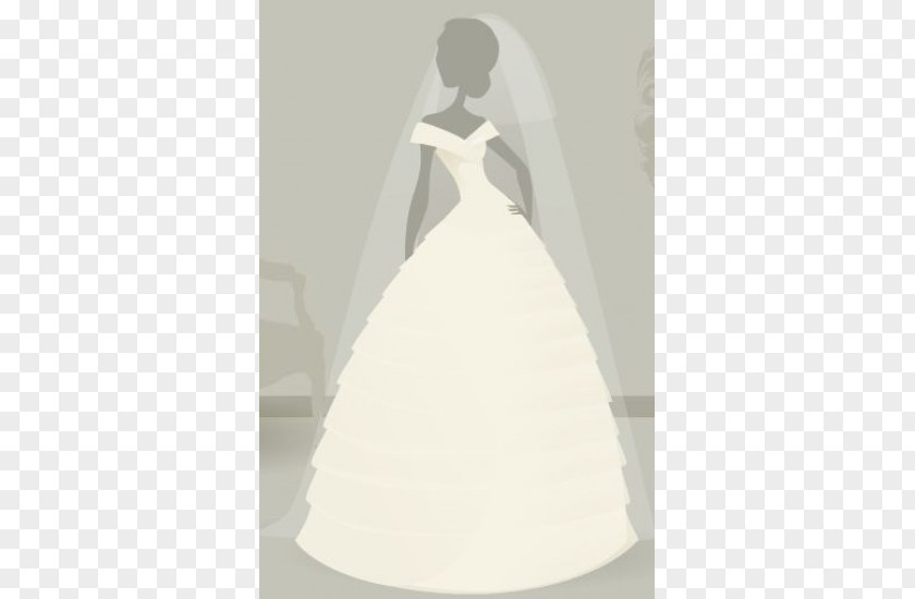 Bride Wedding Dress Ivory Shoulder Gown PNG