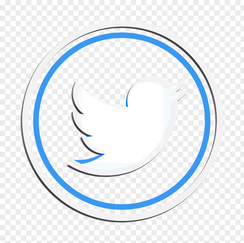 Electric Blue Emblem Social Media Logo PNG