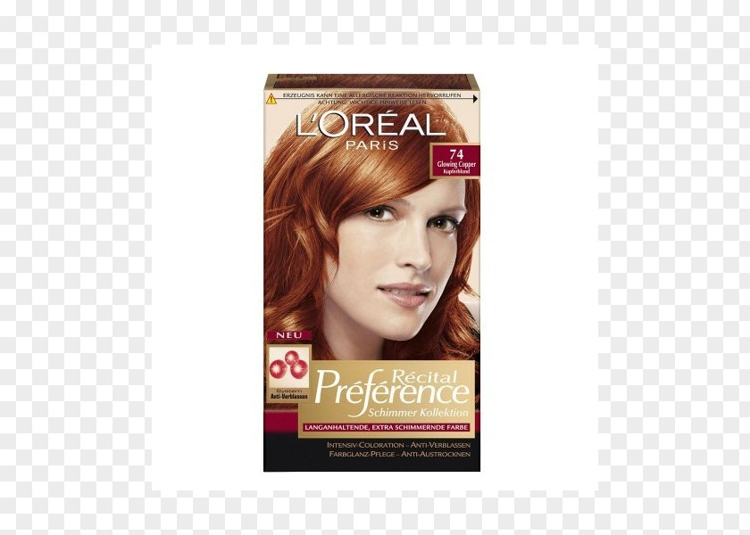 Loreal Hair Coloring Brown LÓreal Red PNG