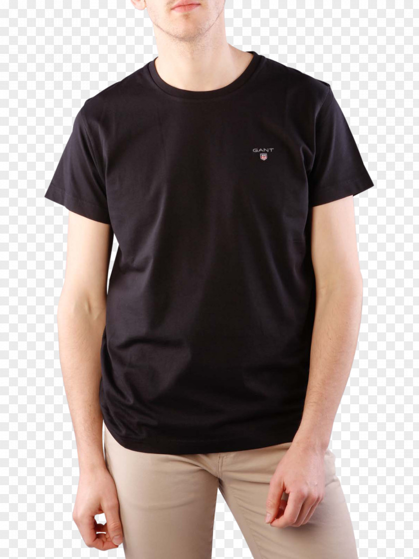 T-shirt Shoulder Black M PNG