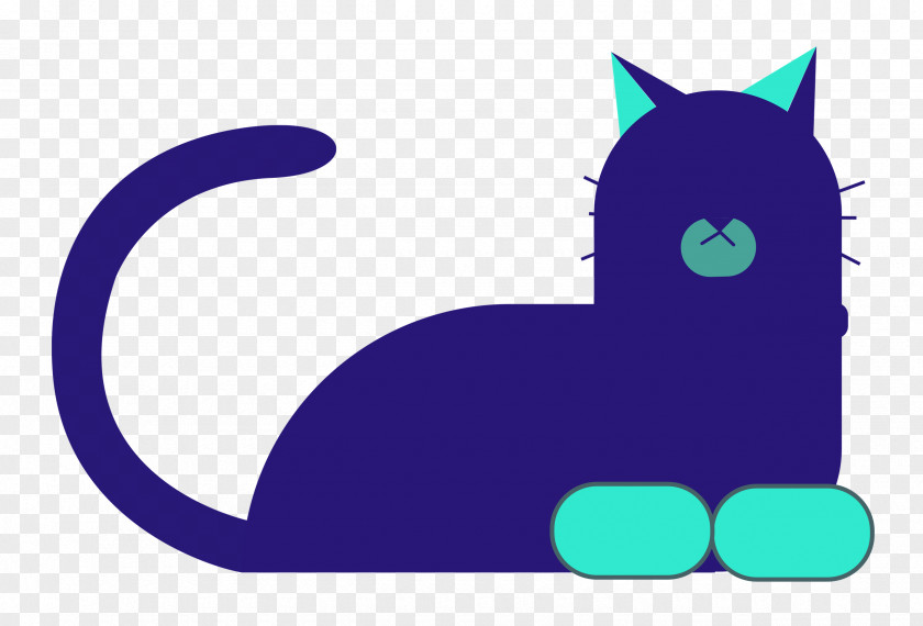 Cat Kitten Whiskers Cobalt Blue / M Snout PNG