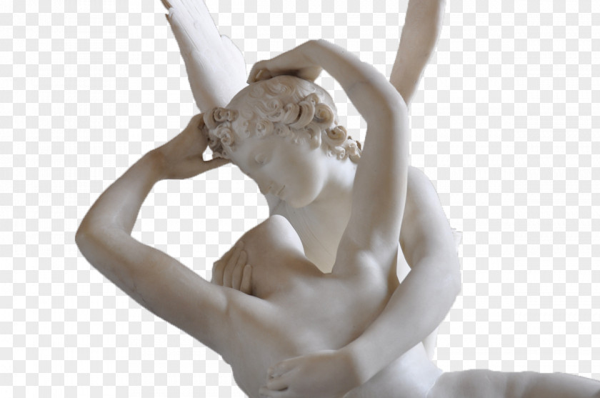 Cupid And The Soul Musxe9e Du Louvre Psyche Revived By Cupids Kiss Sculpture Statue PNG
