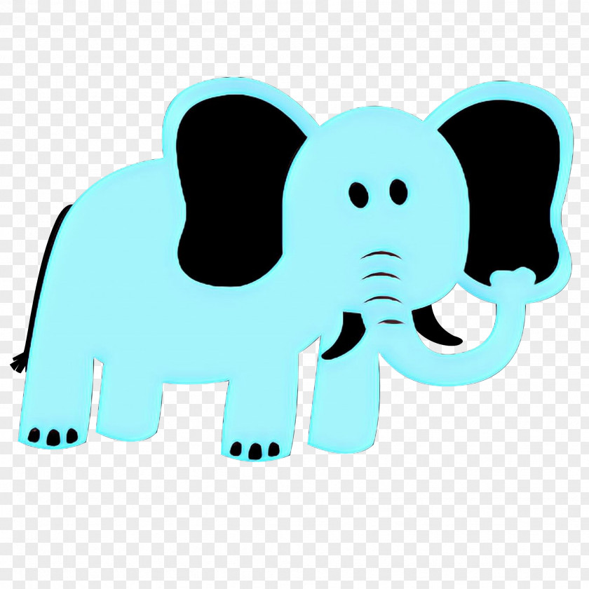 Sticker Aqua Indian Elephant PNG