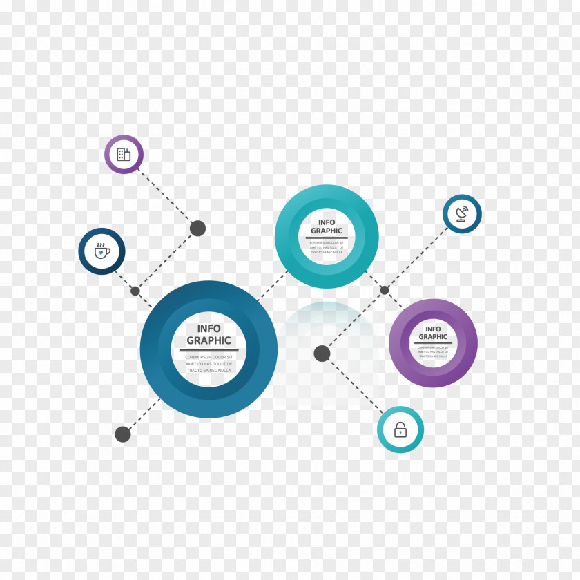 Vector Ring And Dotted Line Circle Diagram PNG