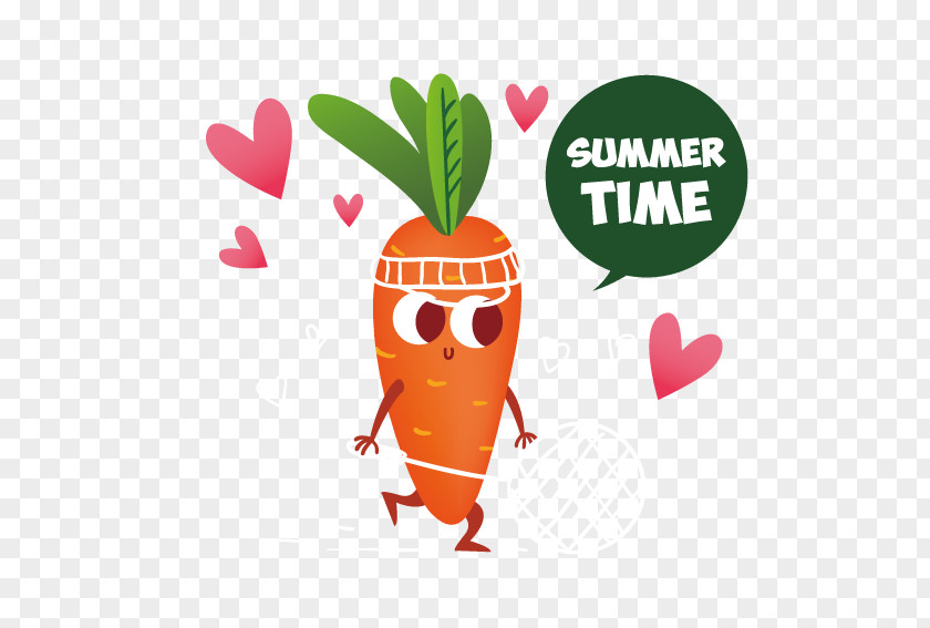 Love Carrot Fruit Cartoon Clip Art PNG