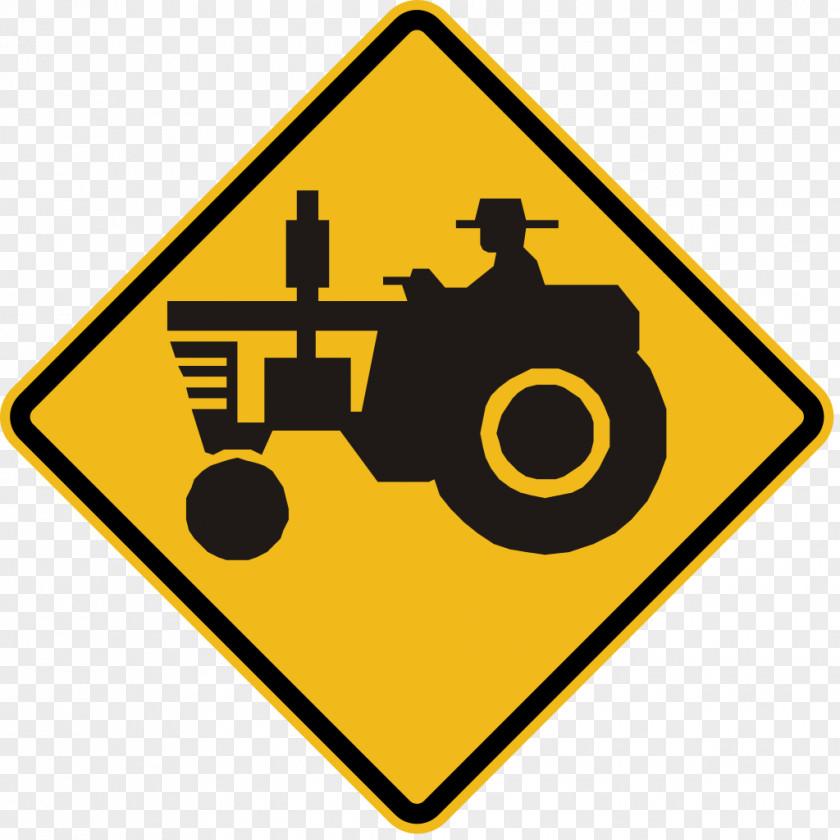 Road Sign Traffic Warning Tractor Vehicle PNG