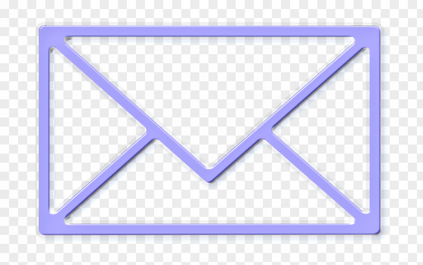 Triangle Electric Blue Communication Icon Email Letter PNG