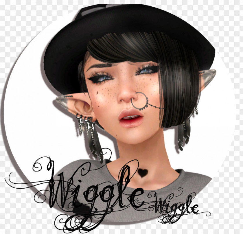 Hat Eyebrow Hair Coloring Wig PNG