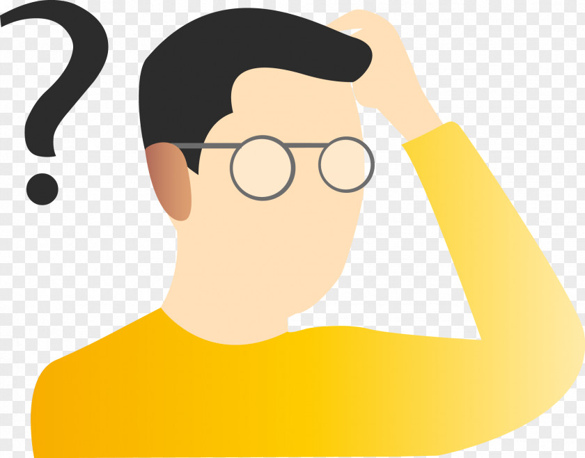 Puzzled Man Vector Question Mark Information PNG