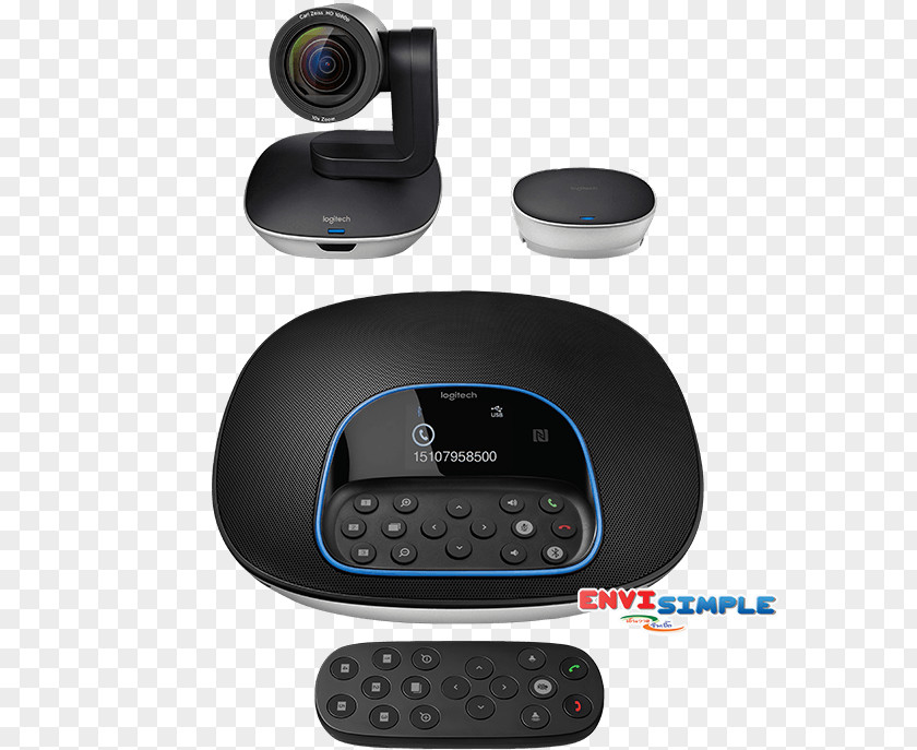 Webcam Group Videoconferencing: An Emerging Strategic Telecommunication Technology Logitech 960-001054 Hd Video And Audio Conferencing System Videotelephony ConferenceCam BCC950 PNG